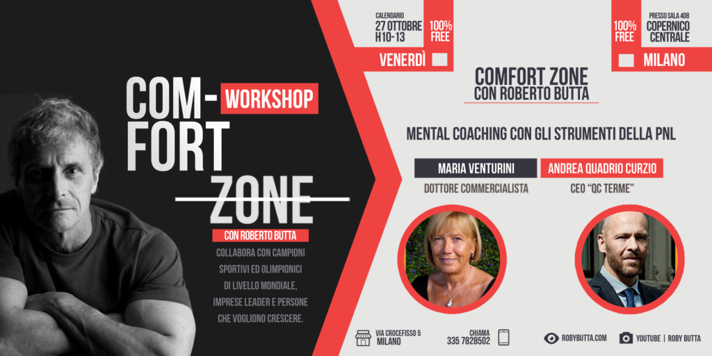 Workshop Comfort Zone Roberto Butta mental coach