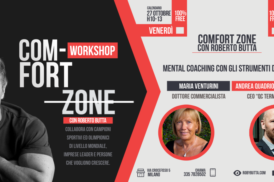 Workshop Comfort Zone Roberto Butta mental coach